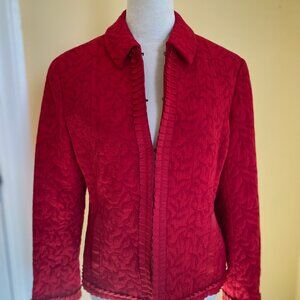COLDWATER CREEK stunning red Jacket holiday, size PM